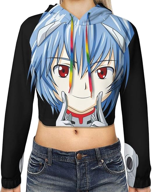 fenrris65 Women's Long Sleeve NeonGenesis Evangelion Rei Ayanami Anime
