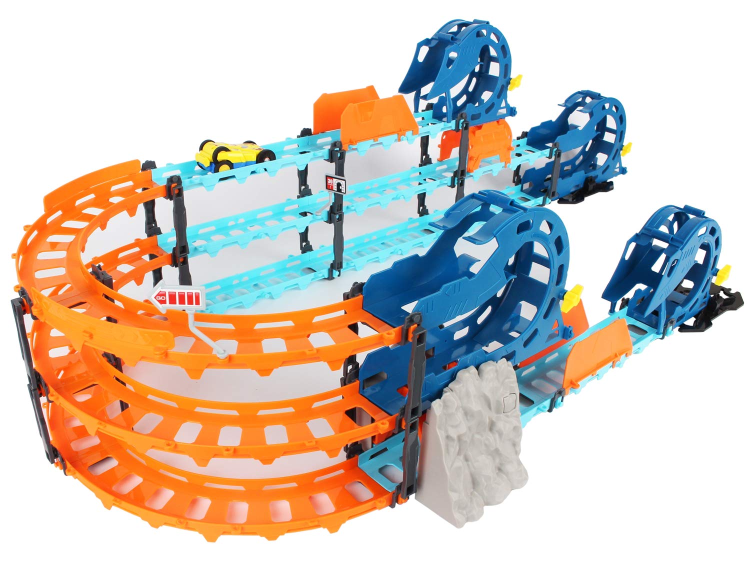 FeiWen Racing Track Car Toys-84PCS electric rail car Racing track Set,Educational Toy Set Children gift Children's toys 3-6 years