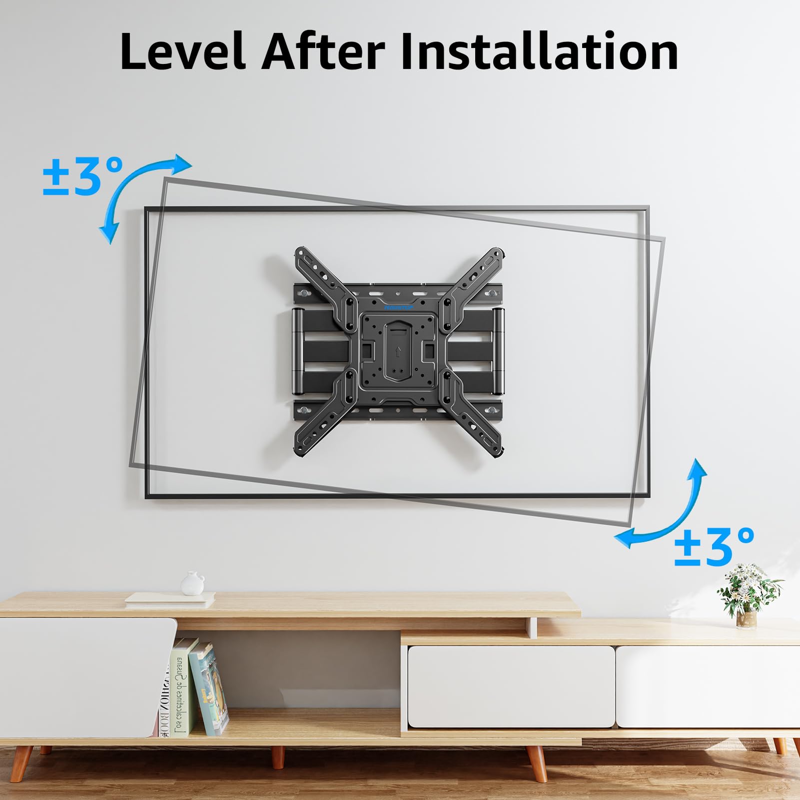 MOUNTUP Ultra Slim Full Motion TV Wall Mount, 1.3