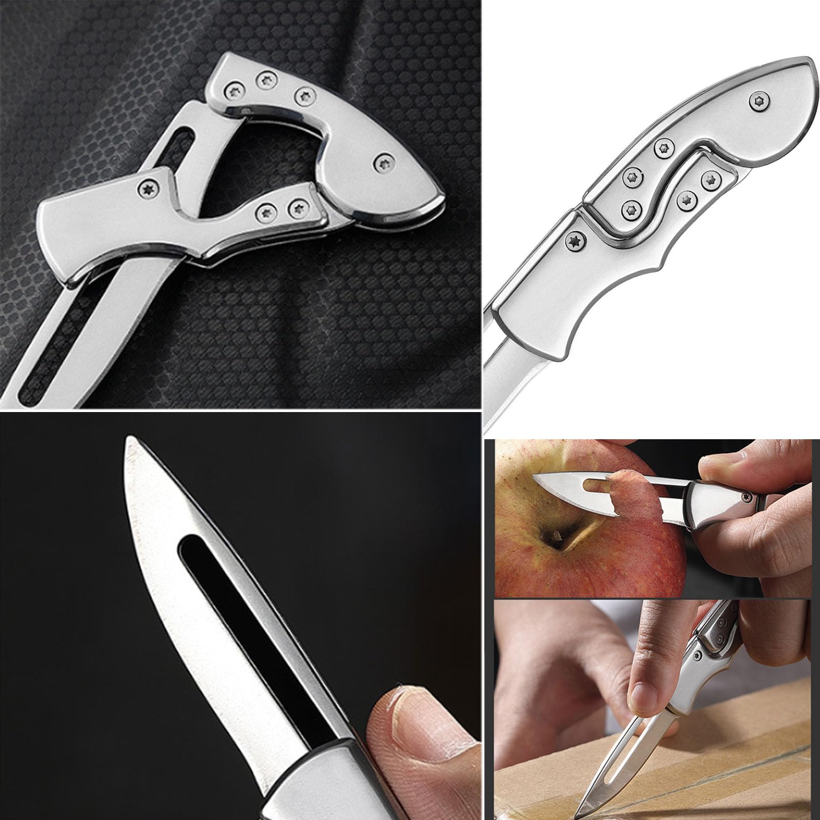 AZHU Pocket Knives & Folding Knives, 5.3 Inch All Steel Tactical Folding Knife, Survival Knife, EDC Pocket Knife, Daily Carry, Outdoor Hunting, Fishing, Camping