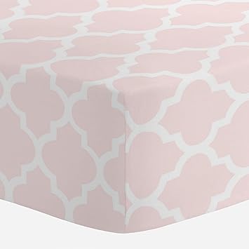 blush fitted crib sheet