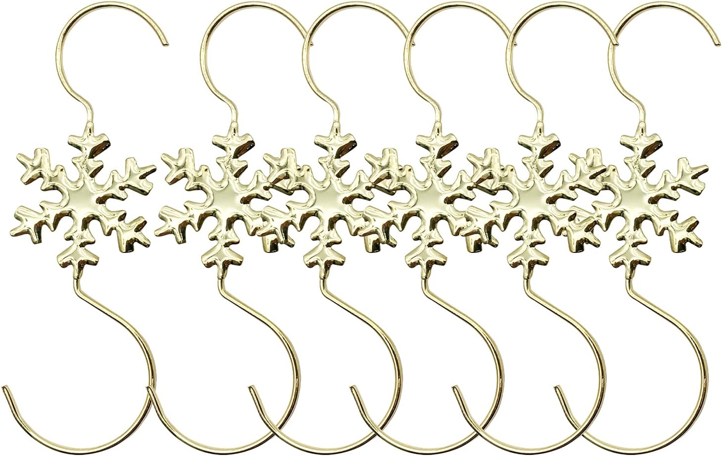 Ornament Hooks - Ornament Hooks Electroplate Metal Wire Hooks Ornament Hangers with for Christmas Tree Decoration (Gold, 24)