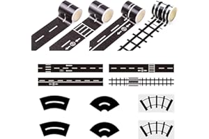 Lot de 4 rouleaux de ruban adhésif pour voiture et 6 rouleaux de ruban adhésif pour jeu créatif et aventures imaginatives, sa