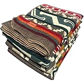Alpaca Wool Blanket, King Size 100 x 83, Reversible 2 in 1, Thick and Ultra Soft, Hypoallergenic, Non-Itchy, Handmade in Ecuador. Premium Alpaca Wool Thtow Blanket for Cozy Comfort. (Aztec Brow)