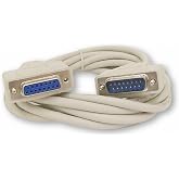 Your Cable Store 10 Foot DB15 15 Pin Serial Extension Cable