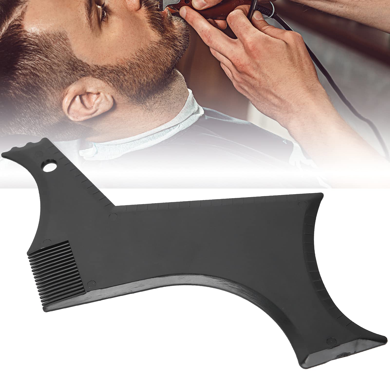 Beard Shaping Tools, Men'S Beard Template Beard Styling Black Plastics Hairline Trimming Beard Shaping Tool For Conditioners Beard Shaping Template, Beard Beauty Template