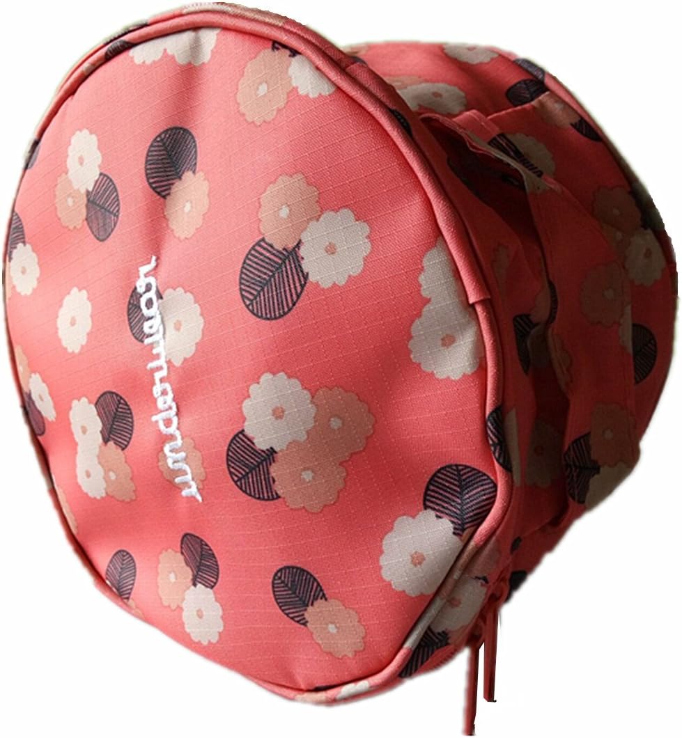 Portable Underwear Storage Pouch Bra Organizer Bag for Travel Watermelon Red Flower