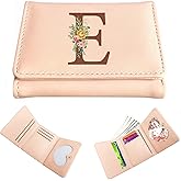 Rvelidode Wallet for Girls, Christmas Birthday Gifts, Womens Wallet Card Holder, Cute Small Leather Pocket Wallets for Women, Girls, Ladies Mini Short Purse,E Initial Woman Wallet