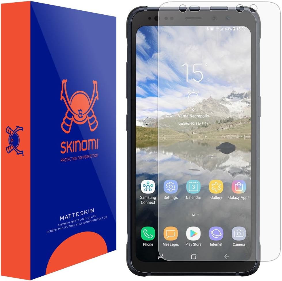 Skinomi Matte Screen Protector Compatible with Galaxy S8 Active Anti-Glare Matte Skin TPU Anti-Bubble Film