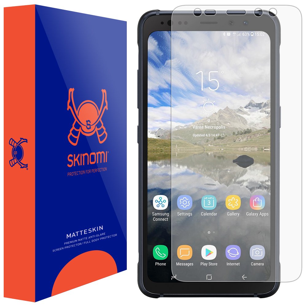 Skinomi Matte Screen Protector Compatible with Galaxy S8 Active Anti-Glare Matte Skin TPU Anti-Bubble Film