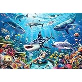 JOYZEXY Puzzles for Kids Ages 6-8 8-10, Underwater World Ocean Puzzles 100 Pieces for Kids Learning Educational Puzzle Toys f