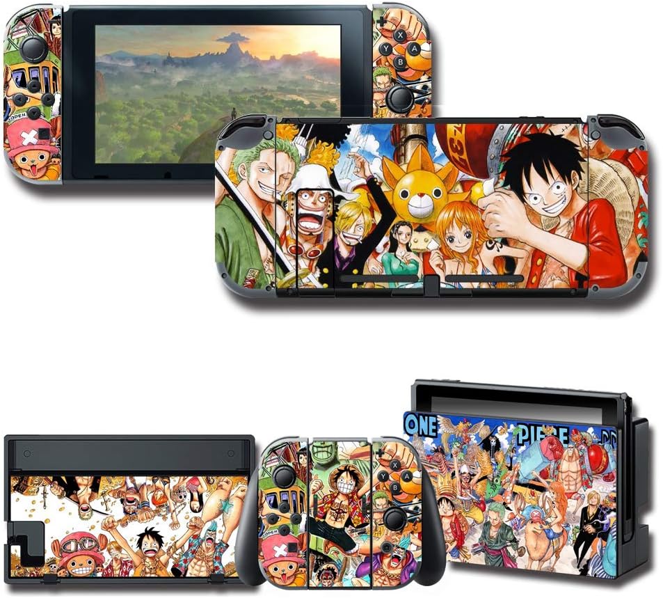 Skin Cover Decals Vinyl Protector, Protective Wrap Full Set Faceplate for Nintendo Switch Stickers Console Joy-Con Dock