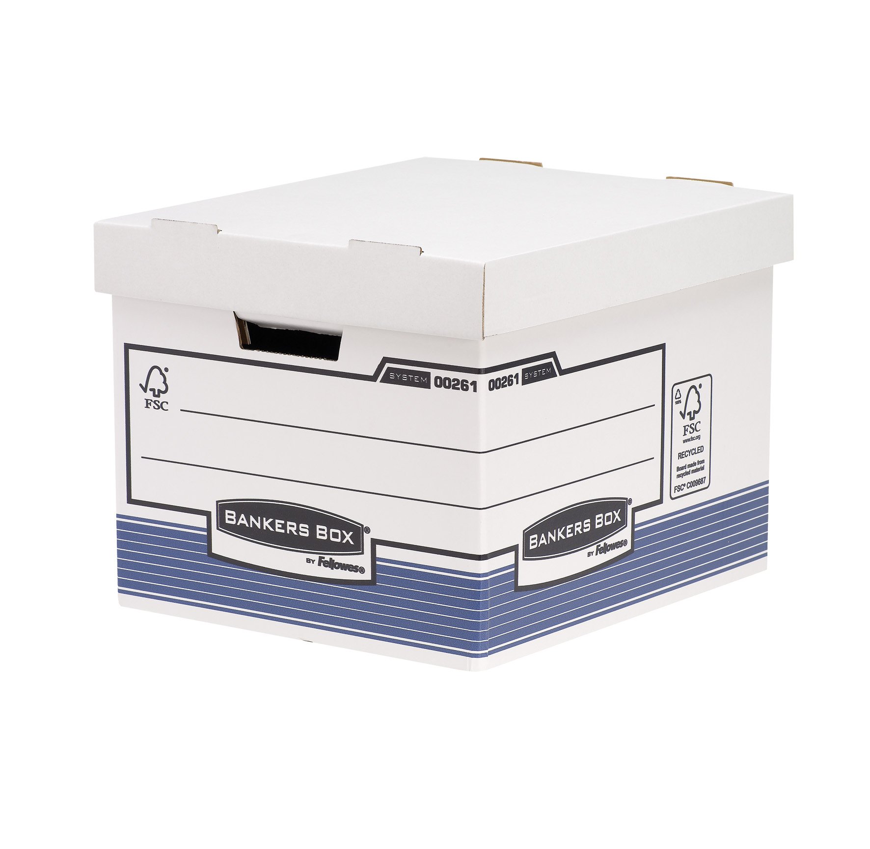Bankers Box 0026101 System Storage Box, Standard - Blue, Pack of 10