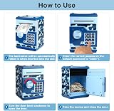 Pup Go Digital Money Box for Kids Cam Blue Password Safe Auto Money Scroll view 7