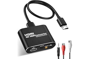 HDMI ARC Audio Extractor 4K@60Hz, HDMI to HDMI + Optical Toslink SPDIF + 3.5mm AUX Jack Stereo Audio Adapter, hdmi Audio Vide