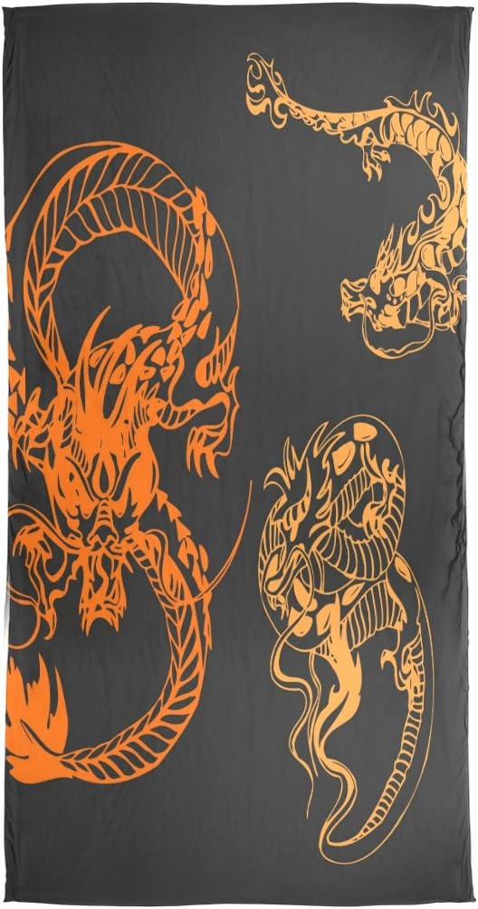 Scarfs for Women Chinese Ancient Dragon Lightweight Fashion Long Shawl Wraps
