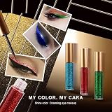 OCHILIMA Glitter Liquid Eyeliner Waterproof Long Lasting Shimmer Metallic Makeup view 2