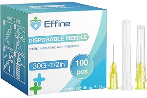 CAREACH 100Pack 30G 1/2 inch Needle, Lab Dispensing Accessories, Measurement, Refilling Inks