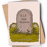 18th Birthday Card - Funny 18 Birthday Card for Girls or Boys - Happy Birthday Card for 18 Year Old Daughter, Son, Niece, Nephew, Sister or Friend - Childhood Greeting Card