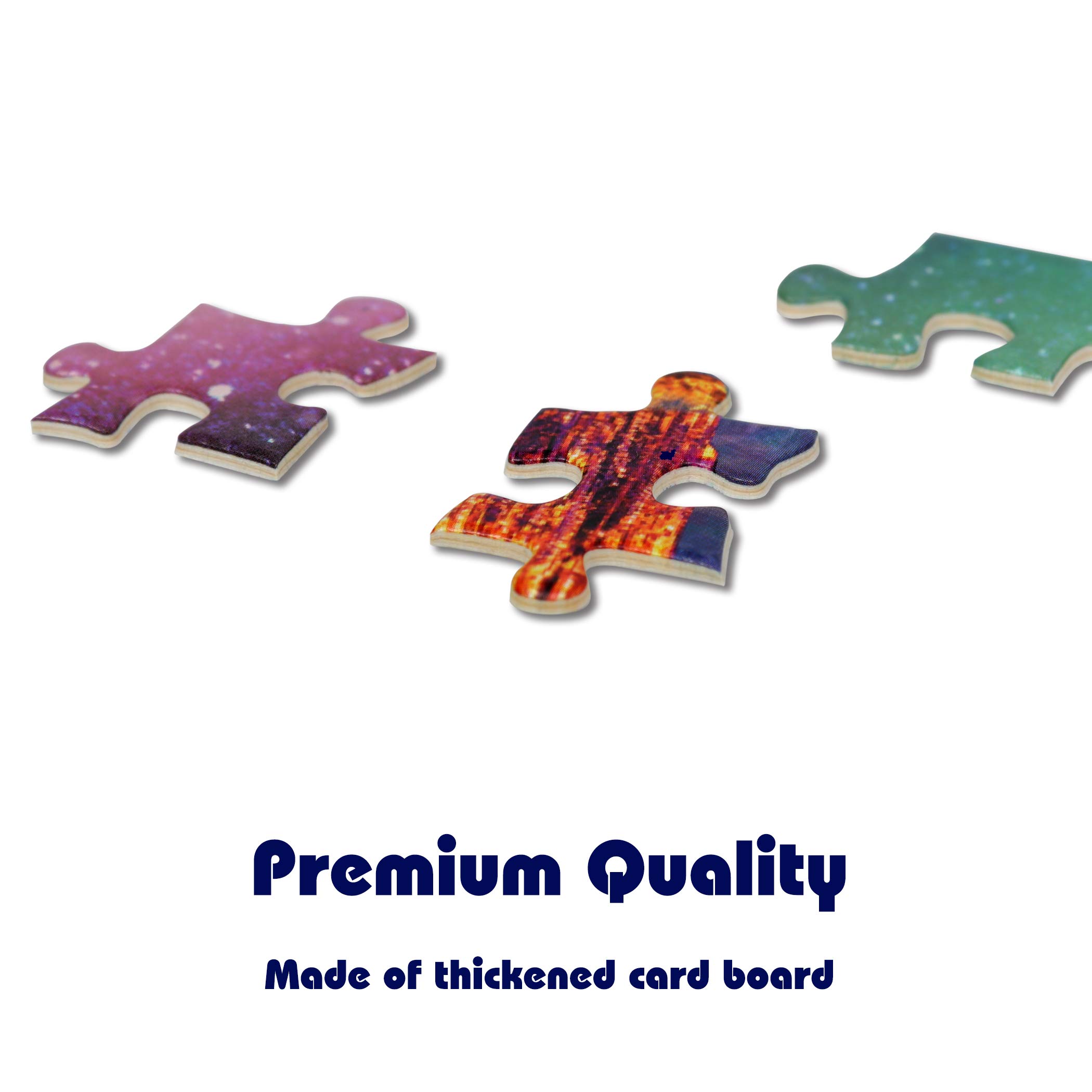 Lavievert Jigsaw Puzzles 1000 Piece Christmas Wonderland Puzzles for Adults - Snowy Night, Aurora, Christmas Tree, Snowman, Sleigh, Ice Sculpture & Milu Deer