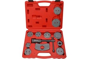 BTSHUB Professional 12pcs Front and Rear Caliper Disc Brake Screw-in Wind Back Rewind and Piston Compression Tool Kit for Brake Pad Replacement