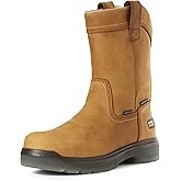 ARIAT Mens Turbo Pull-On Waterproof Carbon Toe Work Boot Aged Bark 8.5 Wide