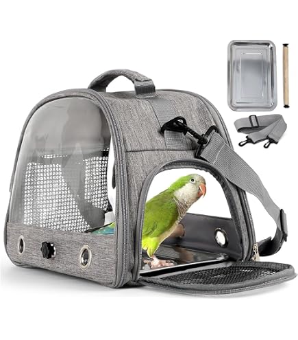 Transportín Para Hámster Y Aves Pequeñas - PVC, Con Bebedero, Espacioso Y Portátil (18.4x16.3x17 Cm)