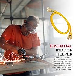 3ft Power Outdoor Extension Cord & Indoor