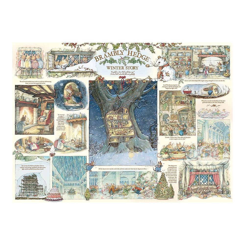Cobble Hill 1000 Piece Jigsaw Puzzle - Brambly Hedge Winter Story - Poster Included
