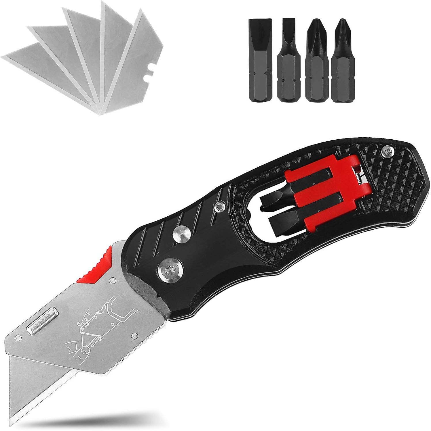 Folding Utility Knife, Professional Cutter Knife Multifunctional Sharp