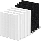NXBHG AP-1512HH Replacement Filter Compatible with Coway Airmega AP-1512HH and Airmega 200M air Puri-Fier, AP-1512HH-FP, AP-1518R, AP-1519P, 4 Filter, 4 Carbon Filters, Compared to Part #3304899