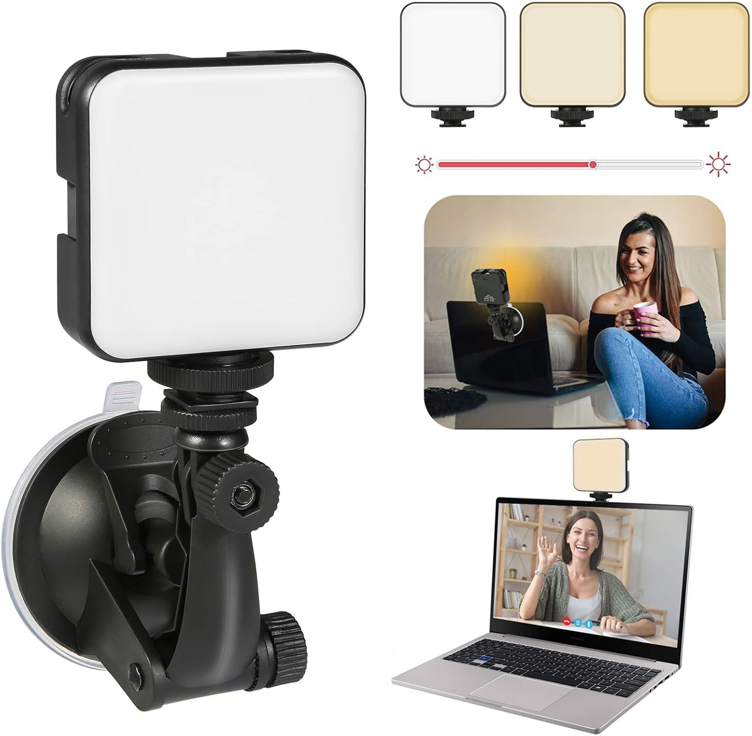 CKATE Video Conference Lighting Kit, 2500K6500K Laptop cam Lighting