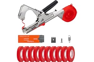GENERIC Plant Tying Machine, Garden Tapetool Tapener,Vines Plant Tying Tool for Grapes,Tomatoes,Peppers,Indoor Plant with 10 Rolls of Tape,10000 Staples,1 Replacement Part