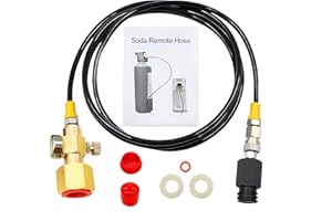 VAVOGER Soda Machine Co2 Adaper Hose Direct Connector,Cga320 Co2 Tank Direct Adapter with 60 Inches Hose,Soda Maker Parts Accessories Compatible with Onetouch,Jet,Aqua Fizz and Other Brand