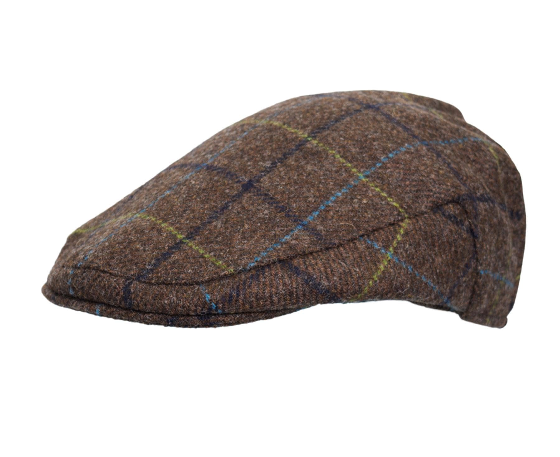 WALKER AND HAWKES - Abraham Moon Tweed Alfred Flat Cap - Oak Brown - X-Large (60cm)