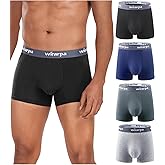 wirarpa Men's Underwear Micro Modal Trunks Soft Microfiber Boxer Briefs 4 Pack