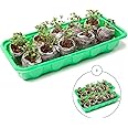 Window Garden Mini Greenhouse Seed Starter Kit – Reusable Seedling Trays - Indoor Germination Tray with Humidity Dome and Soil Pods - Windowsill Seeds Germinator - 30 Cells Starting Trays, 3 Pack