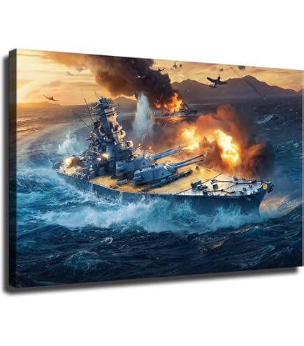 Amazon.com: BHCRN Military Warships Yamato Battleship Naval Battle