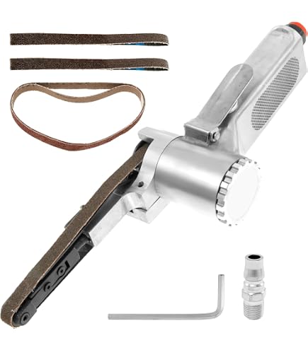 Hoypeyfiy Mini Air Belt Sander – Handheld Pneumatic Angle Grinder For Spot Welding, Burr Removal, And Polishing