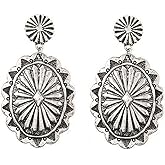 Western Earrings for Women Silver Concho Earrings Country earrings Western Cowboy Boot Earring Silver western Jewelry for Women Cowgirl Country Concert Accessories