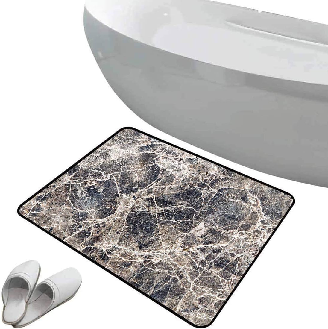 Non Slip Bathroom Mat Marble Soft Skidproof Bath Rug