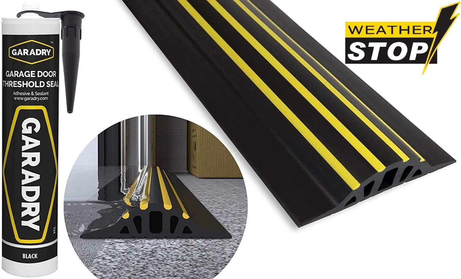Weather Stop 30mm High Garage Door Threshold Seal Kit 3.12m (10'3