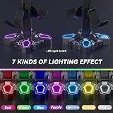 KDD Gaming Headset Stand Holder w/ 9 RGB Light Modes, 2 USB, Type-C, 3.5mm Port view 3