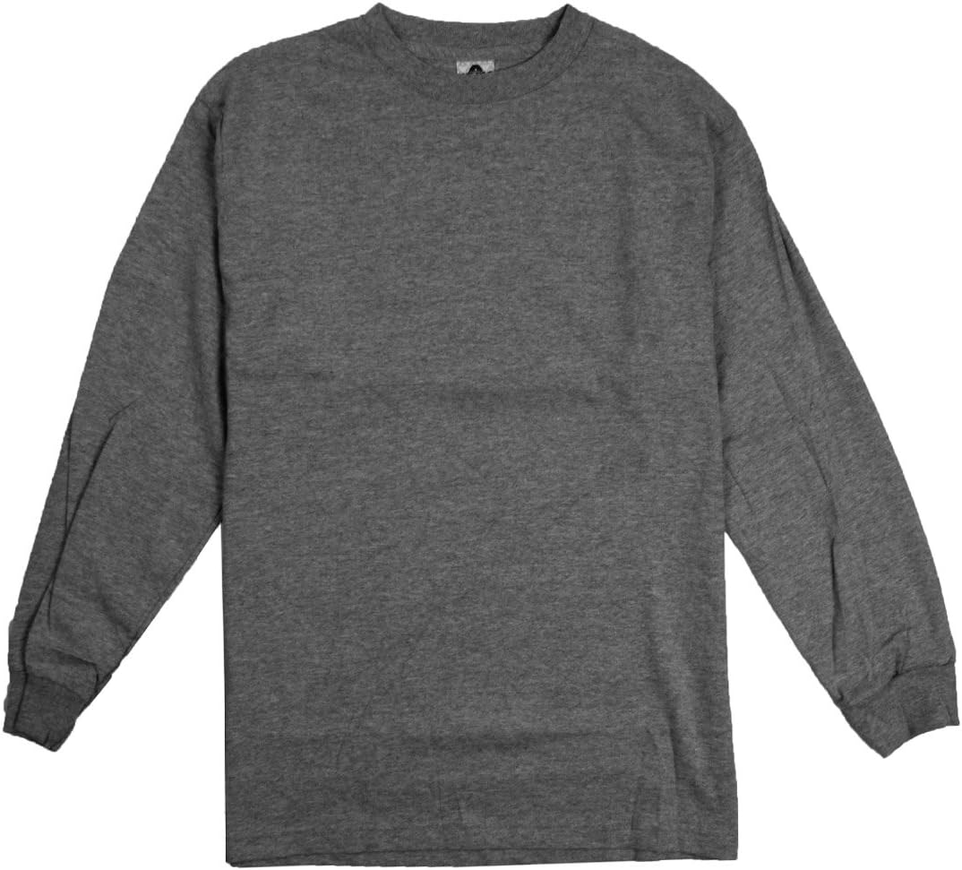 Plain Blank Men's Long Sleeve T-Shirt Style 1304 Crew Tee
