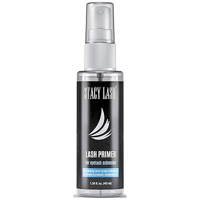 Eyelash Extension Primer/Cleanser (1.35fl.oz/40ml) Stacy Lash/Protein Oil Remover/Increase Adhesive Bonding Power Retention/Pretreatment for Individual Semi Permanent Extensions Glue Supplies