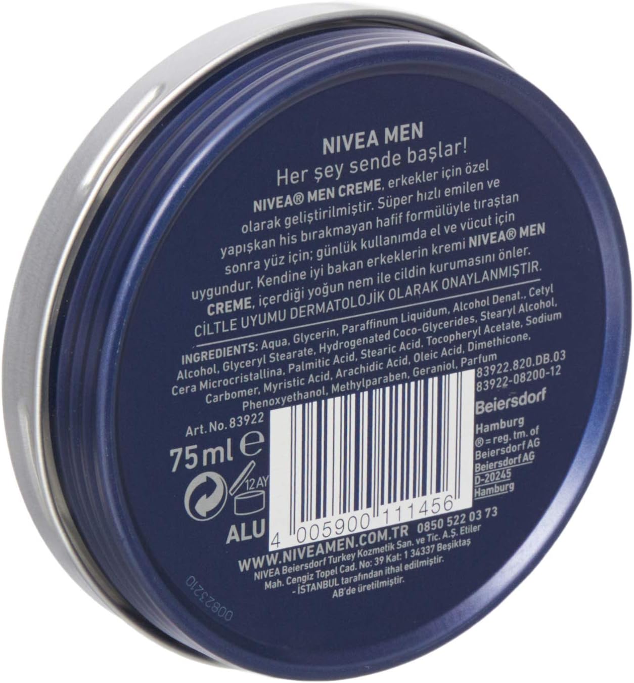 NIVEA Men Creme (75ml), Intensive Everyday Moisturising Cream for Whole Body Fast-Absorbing Face, Body and Hand Cream - Image 4