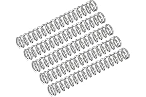 uxcell Compression Spring, 5Pcs 304 Stainless Steel, 5mm OD, 0.8mm Wire Size, 40mm Free Length, Silver Tone