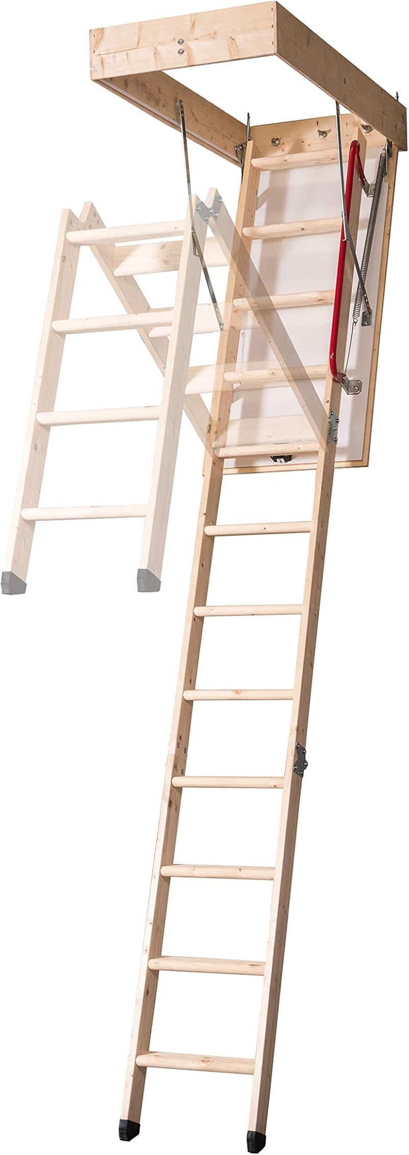 DJM Direct Timber Deluxe 3-Section Loft Ladder 1150x575mm Insulated Hatch FSC