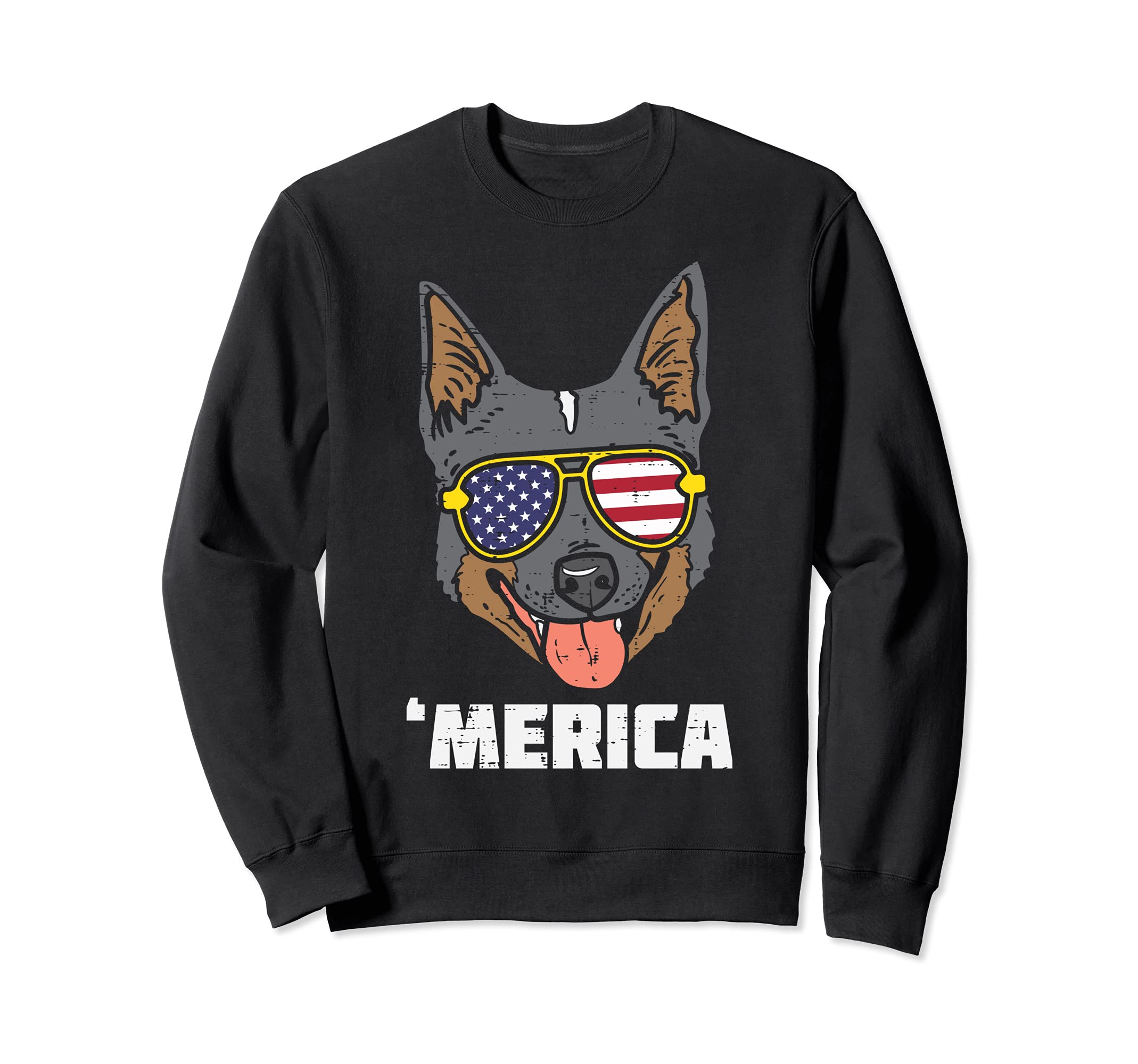 Australian Cattle Dog Heeler Merica 4th Of July Fourth Dog Sweatshirt