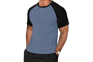 TARAINYA Mens Cotton Crewneck T-Shirt Short Long Sleeve Casual Soft Stylish Tee Shirts